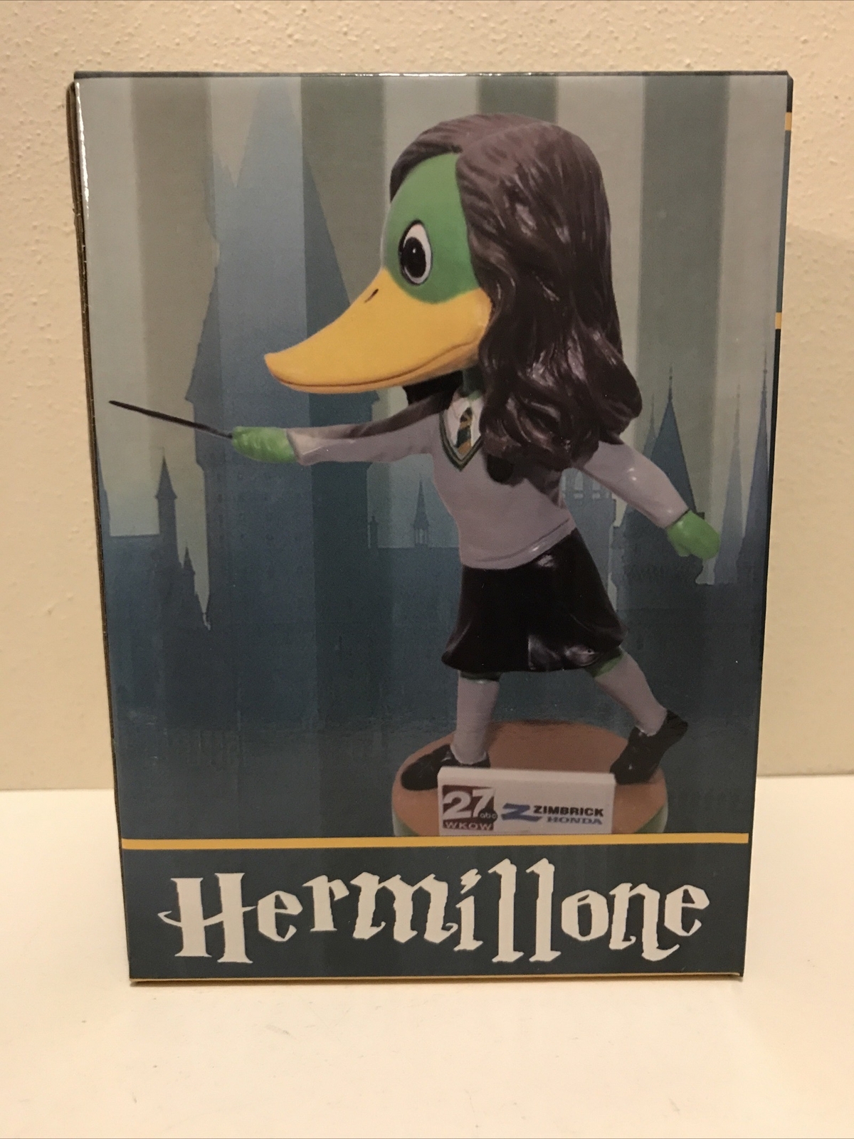 Hermillone Bobblehead Madison Mallards 2018 New In Box Perfect L@@K !!