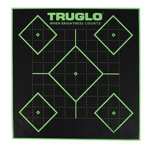 TRUGLO TG14A12 Tru-See 5-Diamond Reactive Splatter Target 12x12 Green 12-Pack