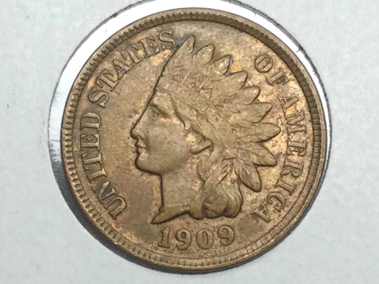 1909 Indian Cent in almost uncirculated