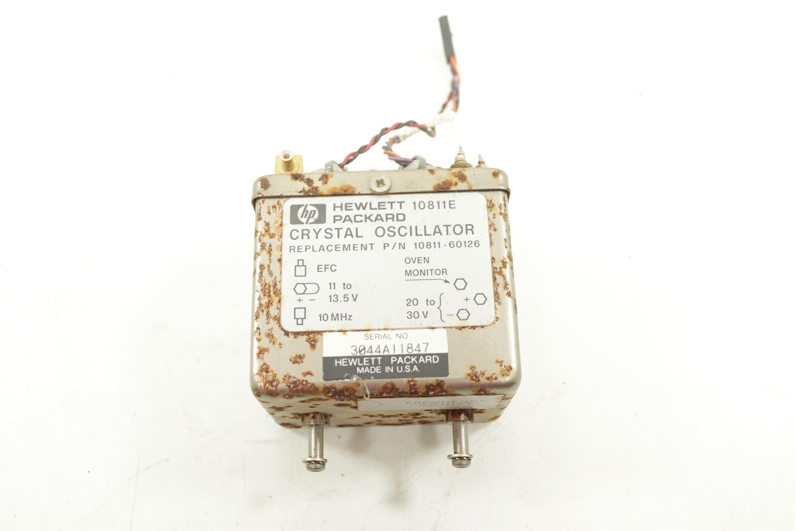 HP/Agilent/Keysight 10811-60126 Crystal Oscillator 10 MHz 20-30 V