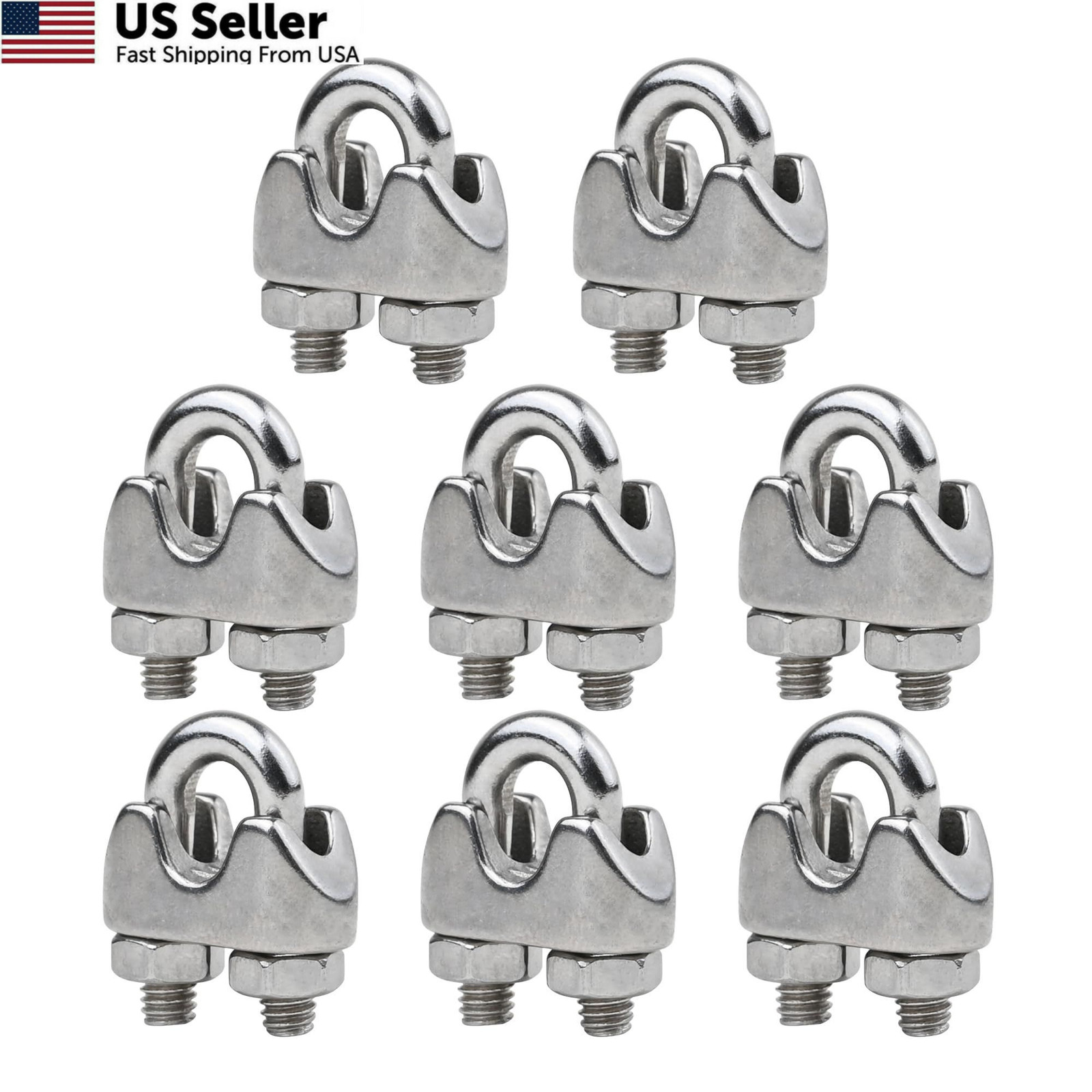 Vigtayue 8 Pcs 1/8 Inches M3 Stainless Steel Wire Rope inch-8pcs, Sliver