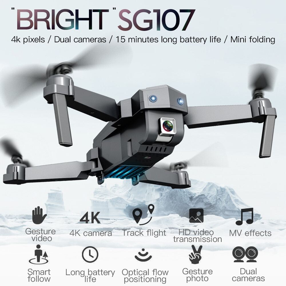 ZLL SG107 RC Drone WIFI FPV 4K HD Dual Camera Quadcopter Follow Me 4 Battery