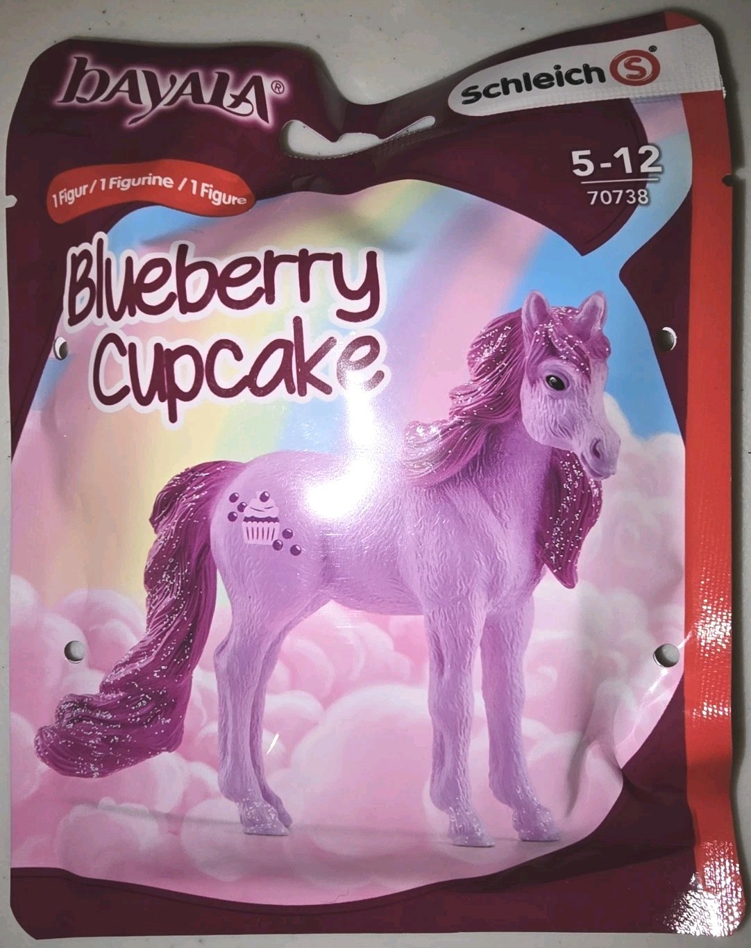 Schleich Bayala Collectible Unicorn BLUEBERRY CUPCAKE Figure. 70738. Pink NEW