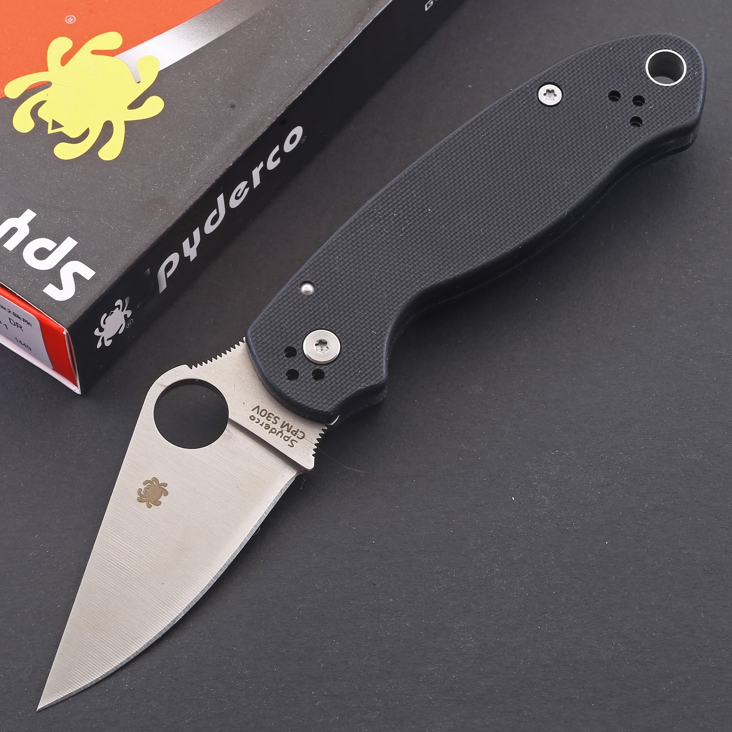 High Quality 223 Black G10 Handle Satin White Blade Tactical Pocket Fold Knife