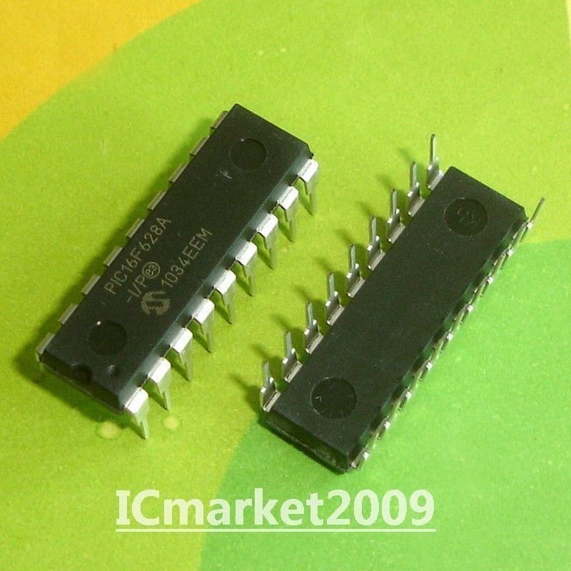 10 PCS PIC16F628A-I/P DIP-18 PIC16F628 Flash-Based 8-Bit CMOS Microcontrollers