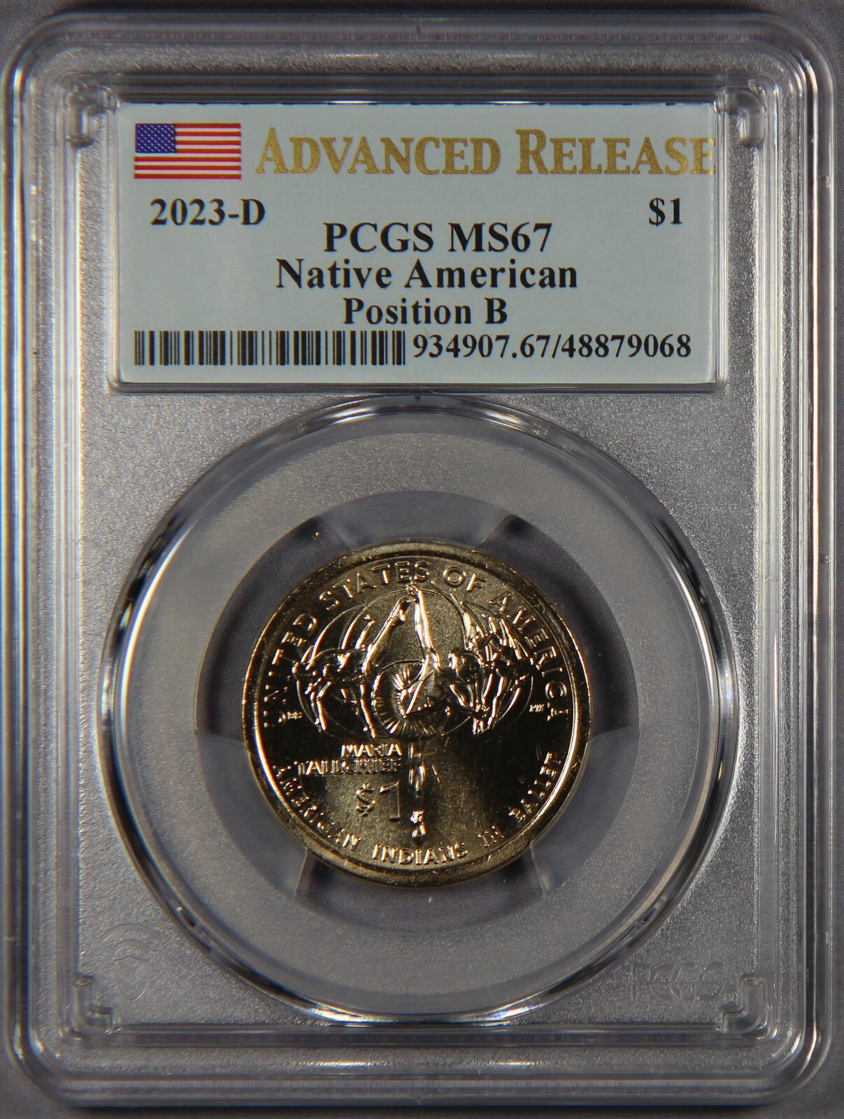 2023-D PCGS MS67 Sacagawea Native American Dollar Position B Advanced Release