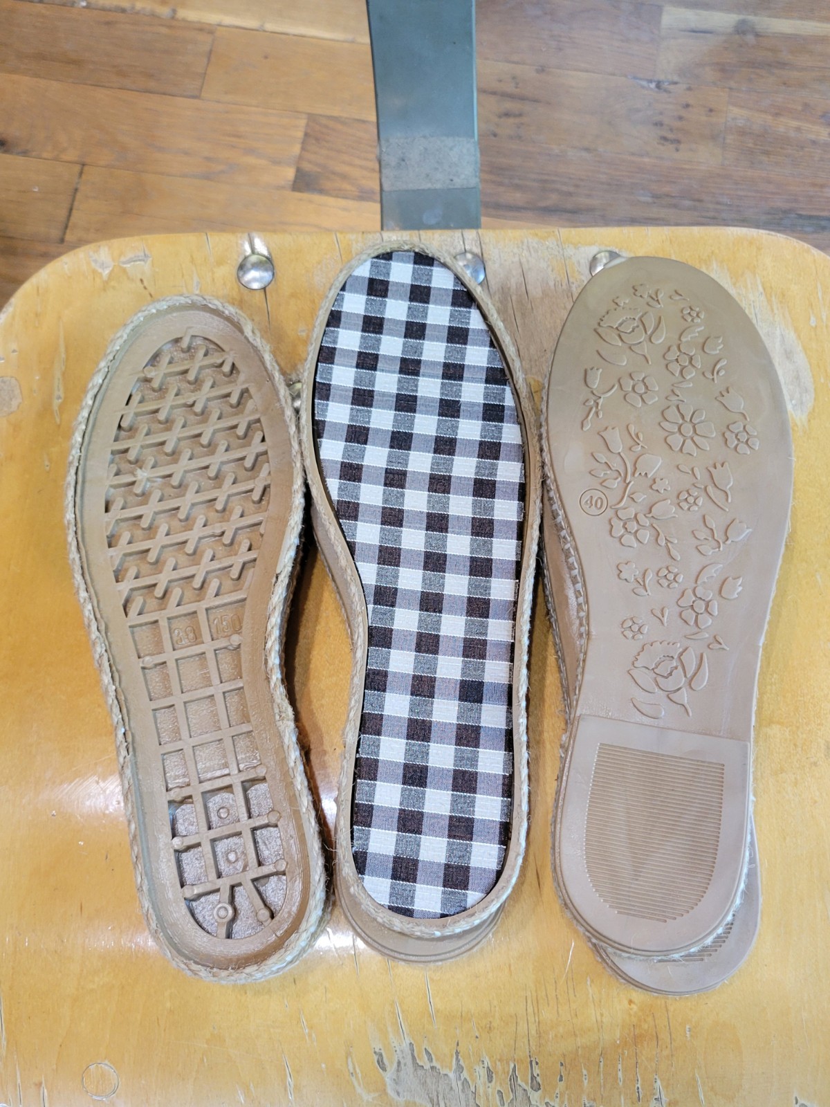 "Loren" Woven Soles, Bundle of sizes 38, 39, 40 all tan