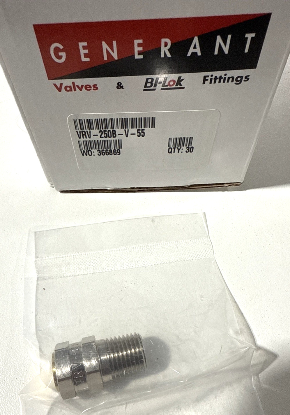 Generant VRV-250B-V-55 Vent Relief Valve 1/4" 55 Psig (GENUINE) *NEW*