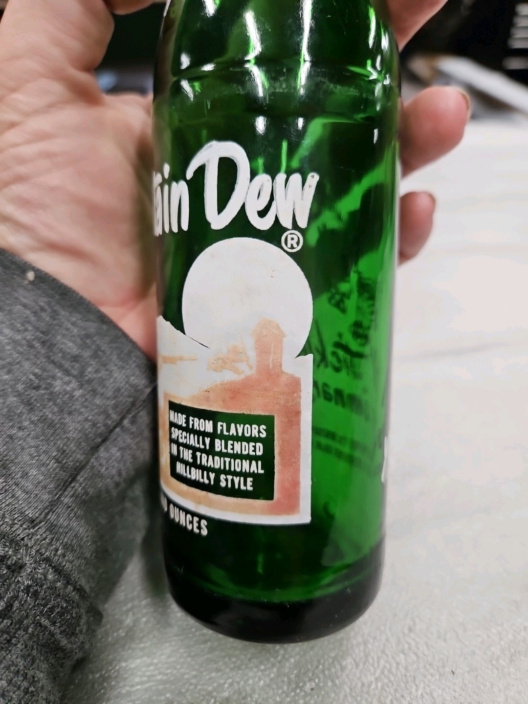 MOUNTAIN DEW Bottle - Itll Tickle Yore Innards!! Inv#D247