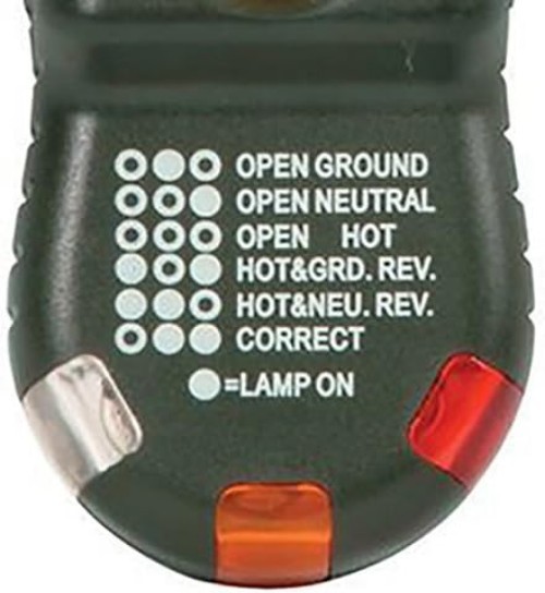GFCI Circuit Tester Polarity Cube: Compact 20 VAC Testing Tool with LED Indic...