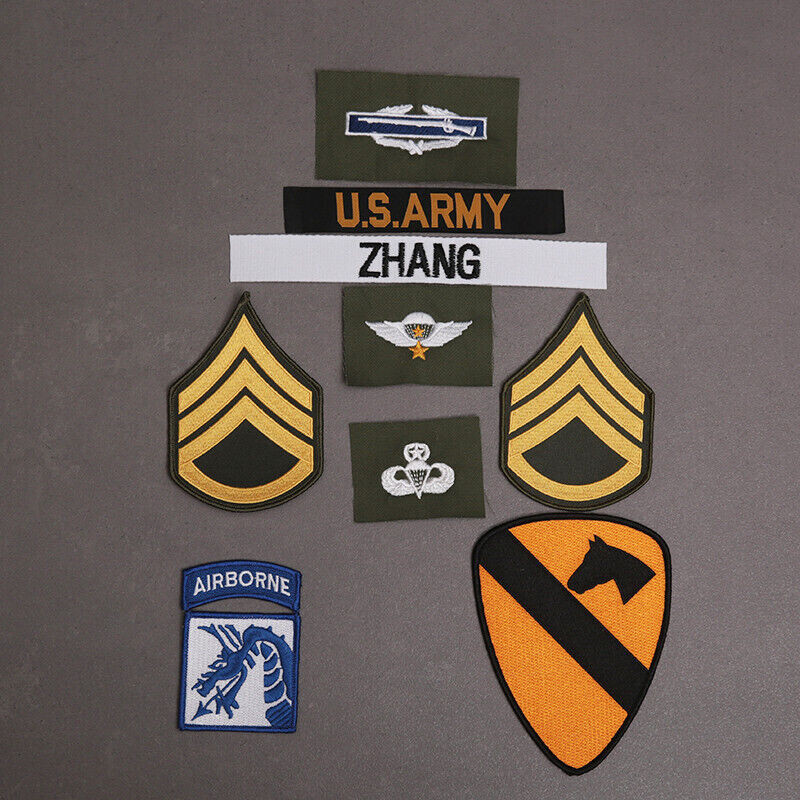 VIETNAM WAR US ARMY CORPS STAFF SERGEANT RANK JUNGLE INSIGNIA JACKET SHIRT PATCH