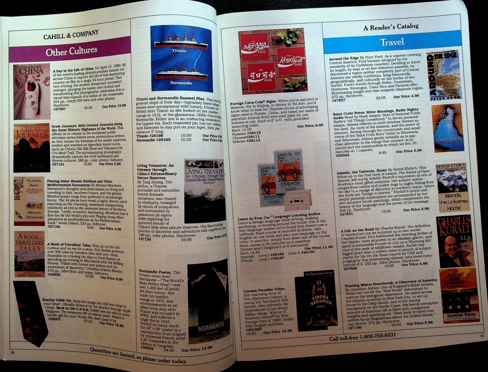 Cahill & Company A Reader's Catalog Fall 1993 Books Accessories
