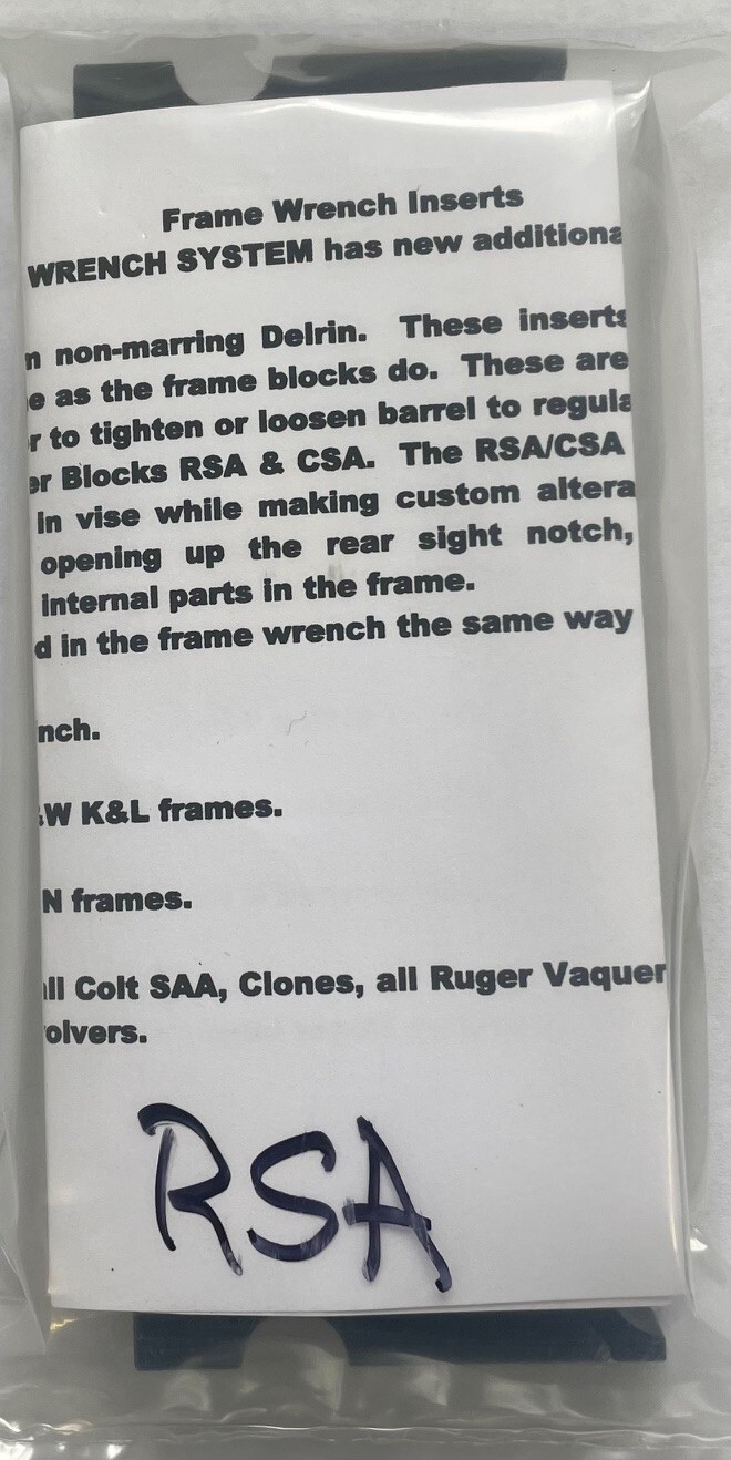 Frame Blocks For Ruger Single Actions