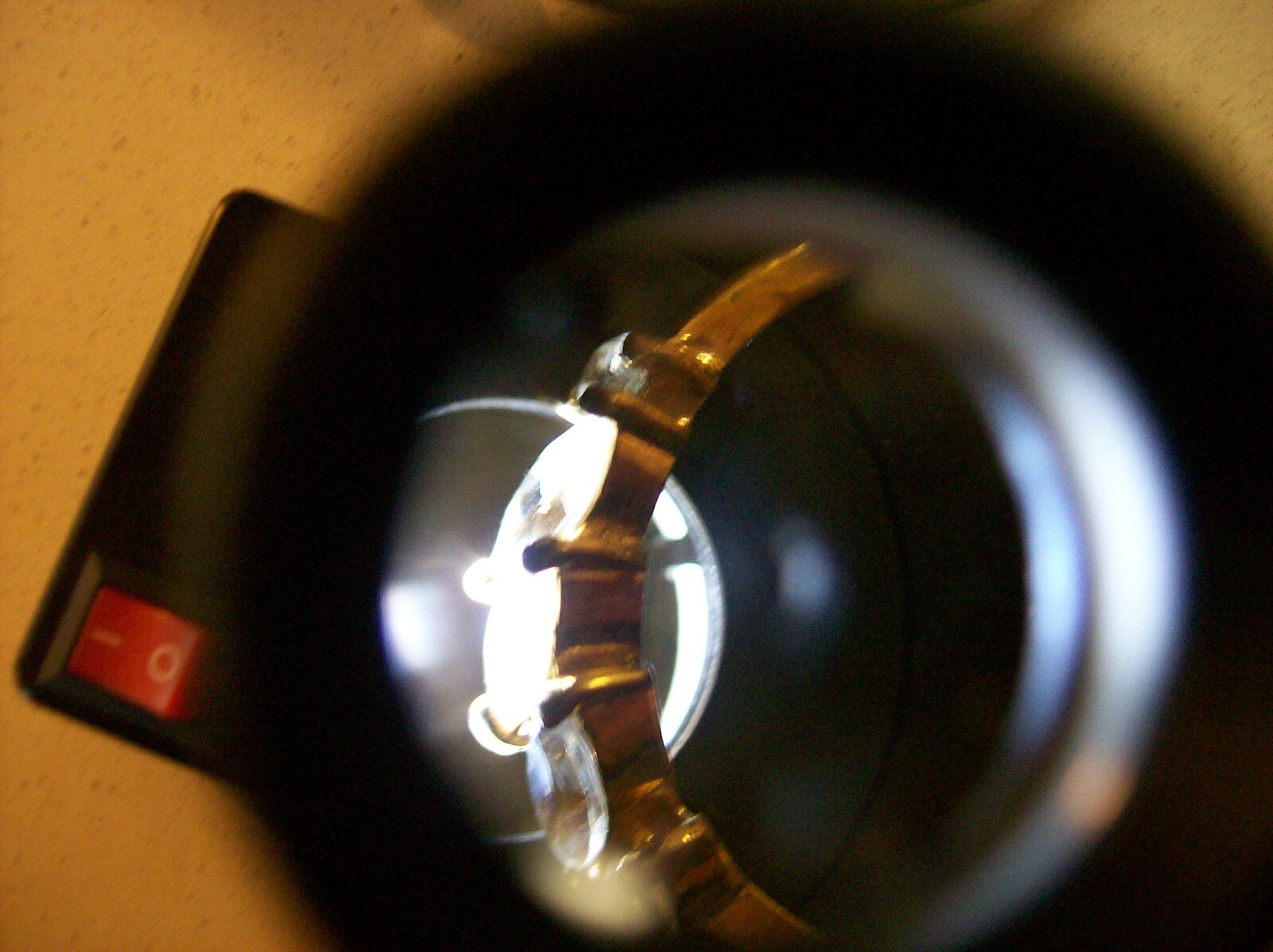 Dark Field 10x Loupe with Desktop Light Darkfield Gem