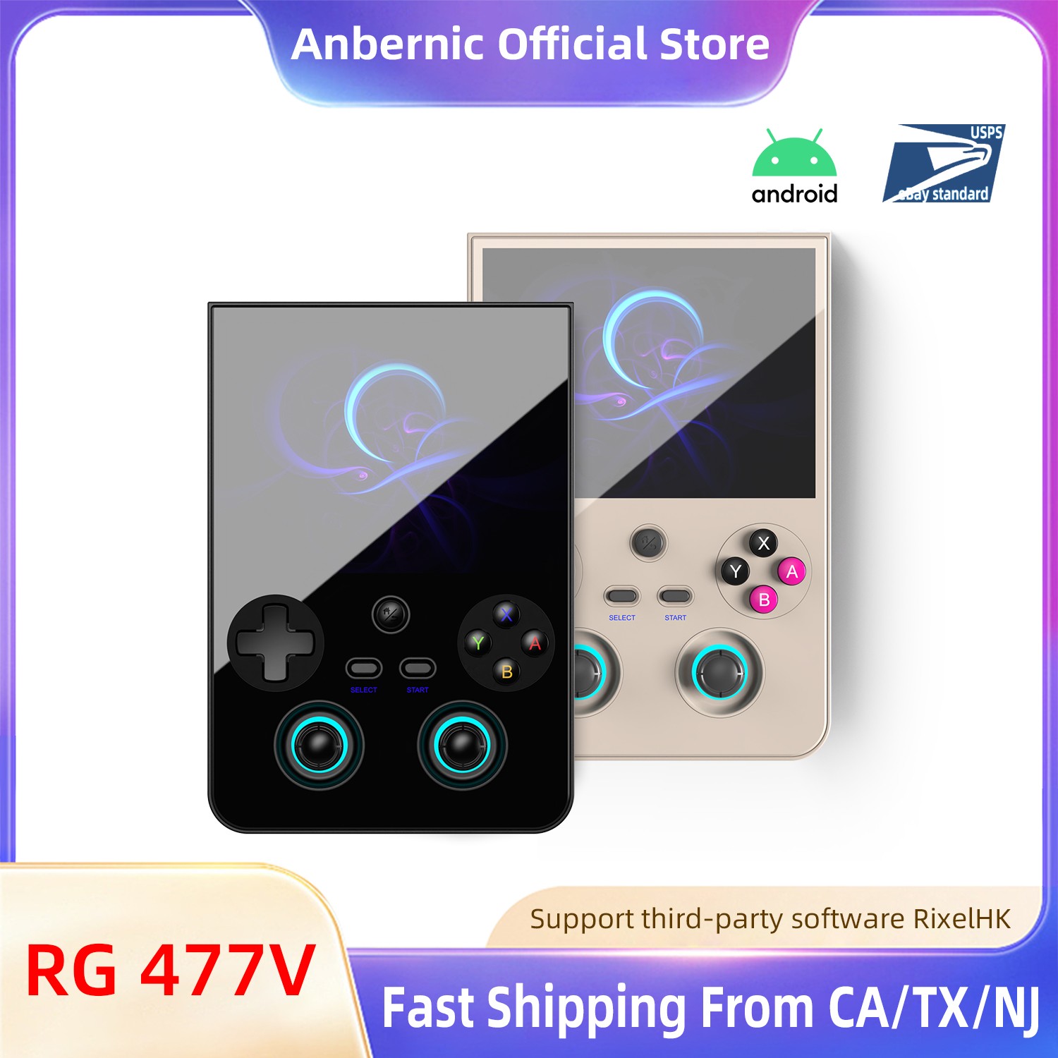 ANBERNIC RG477VHandheld Game Console 4.7-inch D8300 RG 477V Android14 5500mAh