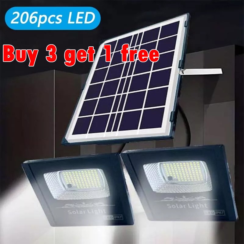 300W LED Solar Flood Lights Outdoor Street Light Dusk to Dawn Flood Wall Lamp US