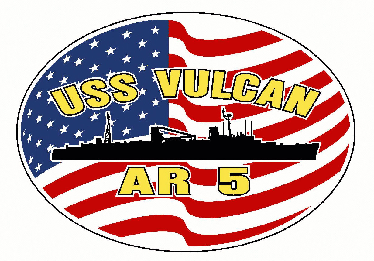 USS VULCAN AR 5 Oval Decal / Sticker Military USN U S Navy MADE IN U.S.A. S07