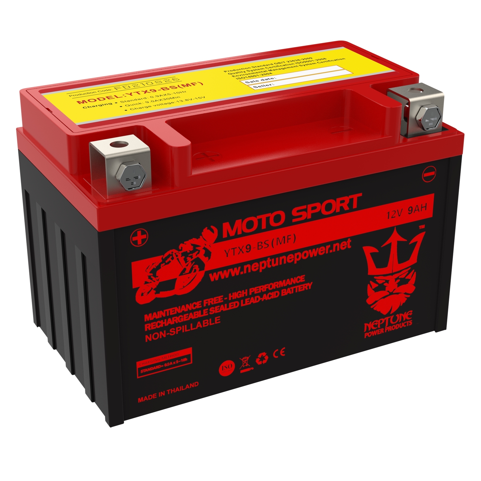 YTX9-BS 03-17 KAWASAKI ZX636-B Ninja ZX-6R Neptune Power Replacement Battery