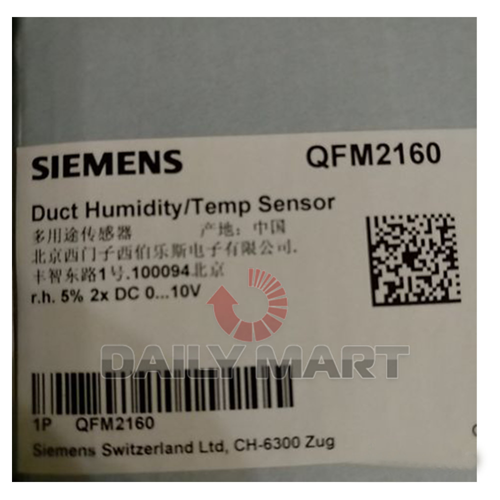 New In Box SIEMENS QFM2160 Duct Sensor for Humidity