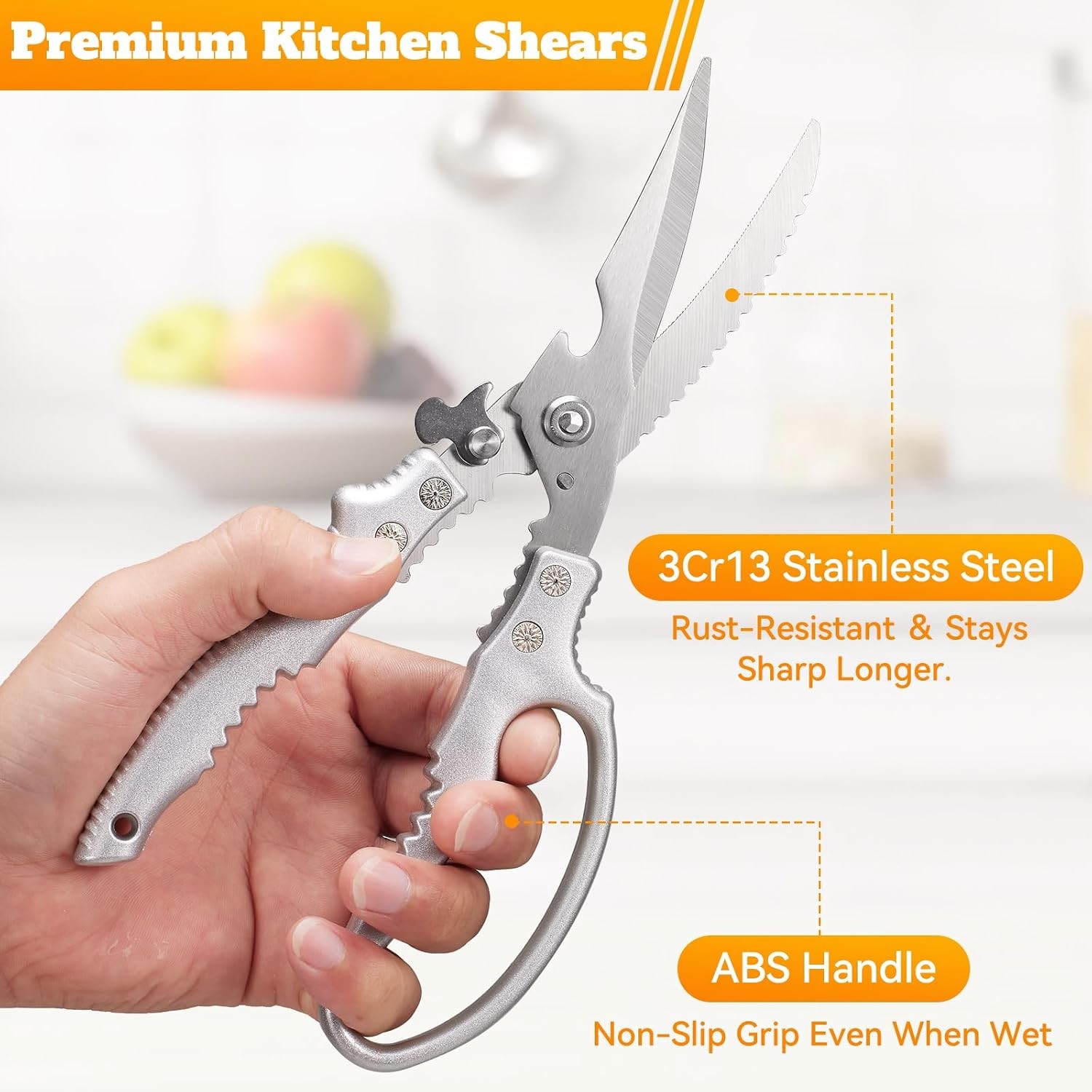 Heavy Duty Razor Sharp Poultry Shears Kitchen Scissors for Chicken Bones