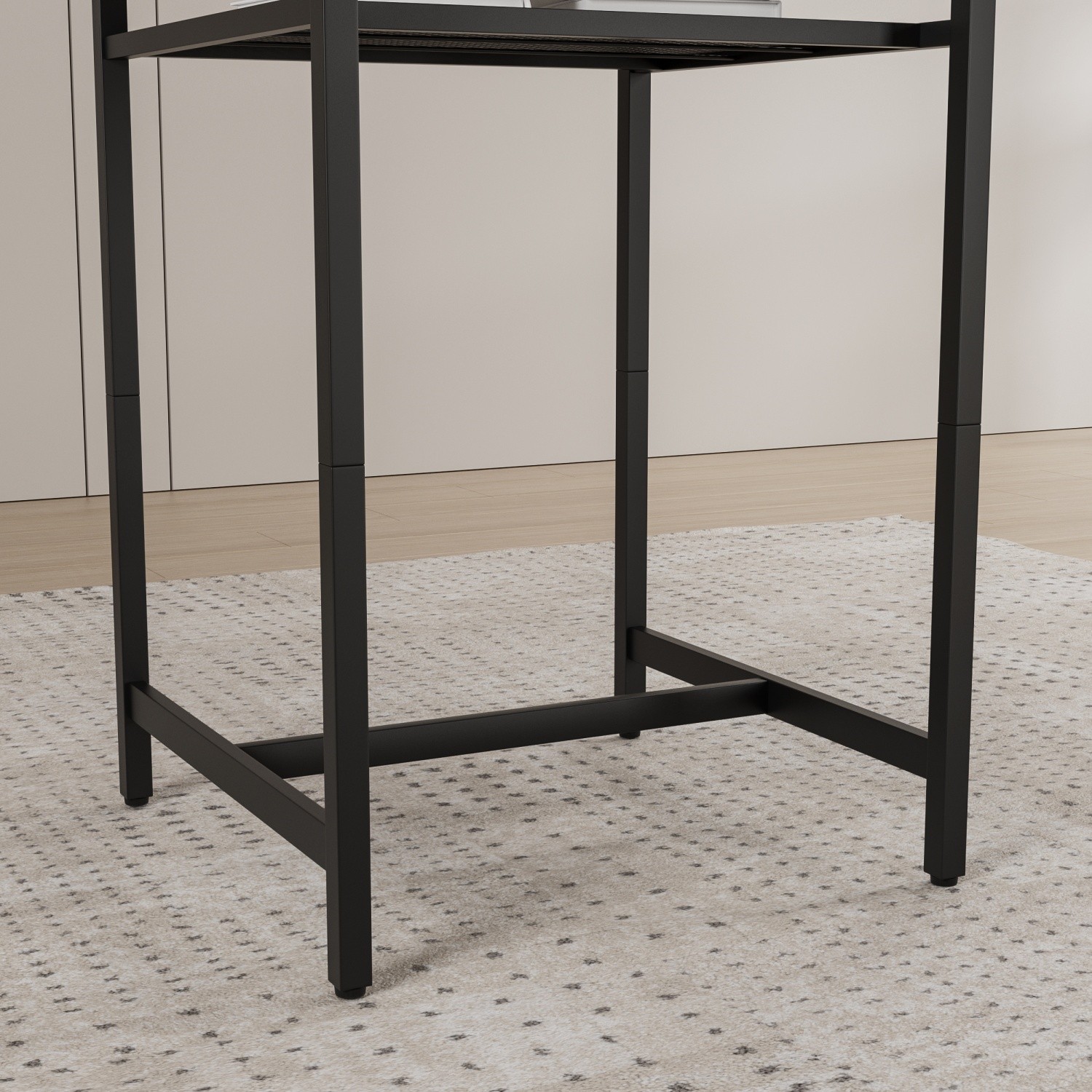 3 Piece Bar Table Set Counter Height Dining Kitchen Pub Table with 2 Bar Chairs