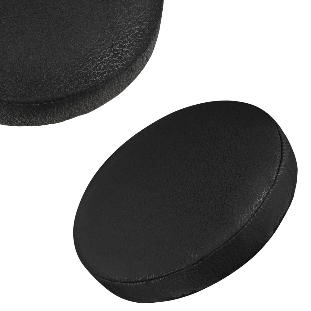 Practical Black Round Chair Cover Elastic Sponge Padding Stool Cushion Protector