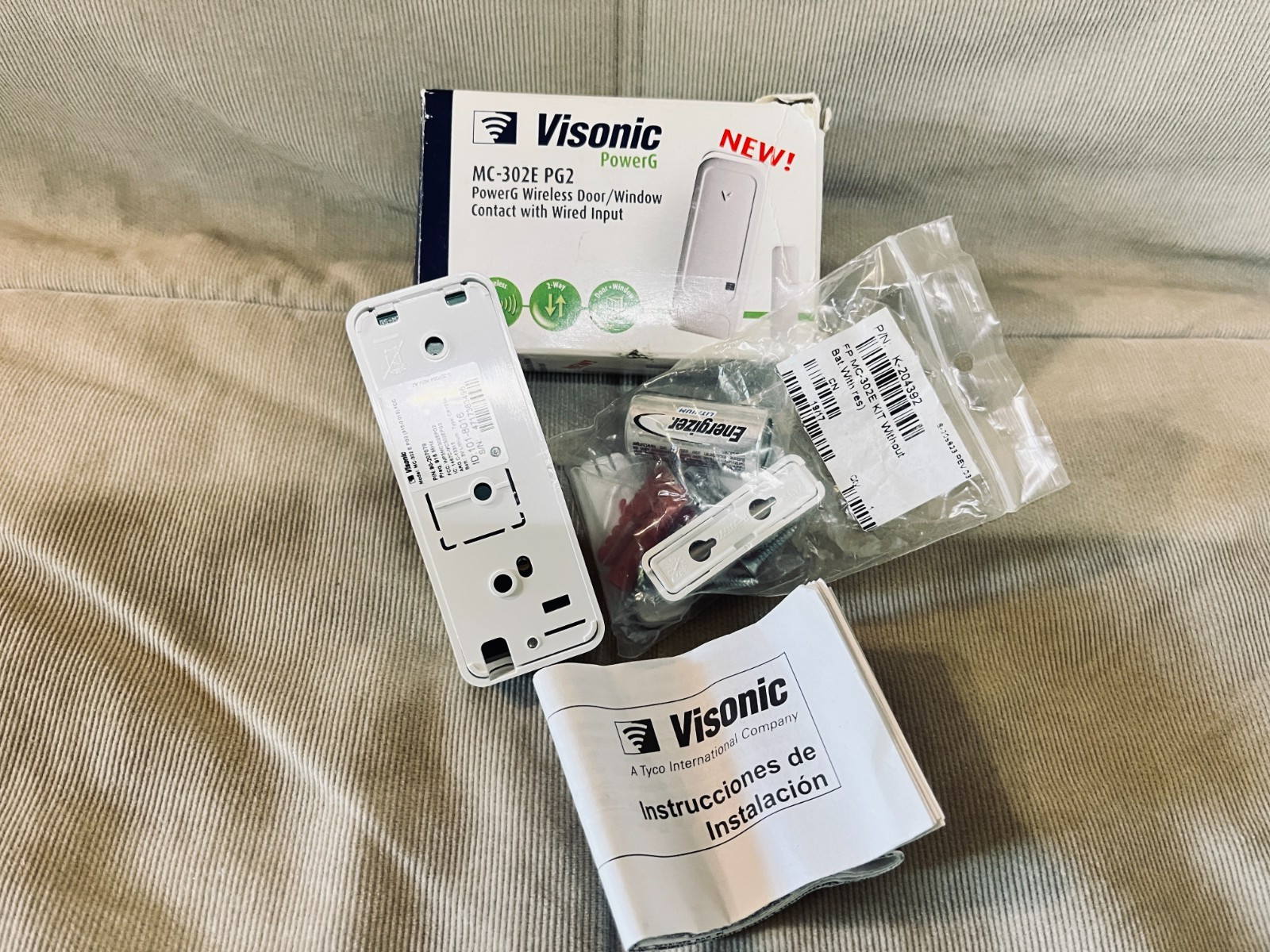 NIB VISONIC powerG MC-302E PG2 Wireless Door/Window Contact with Wired Input @@