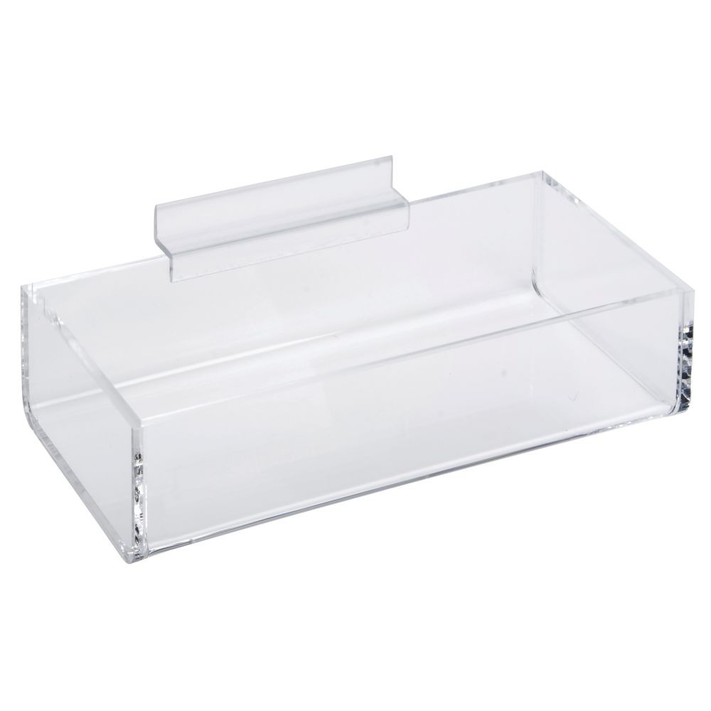 Slatwall Acrylic Tray, 8" W x 4" D x 2" H