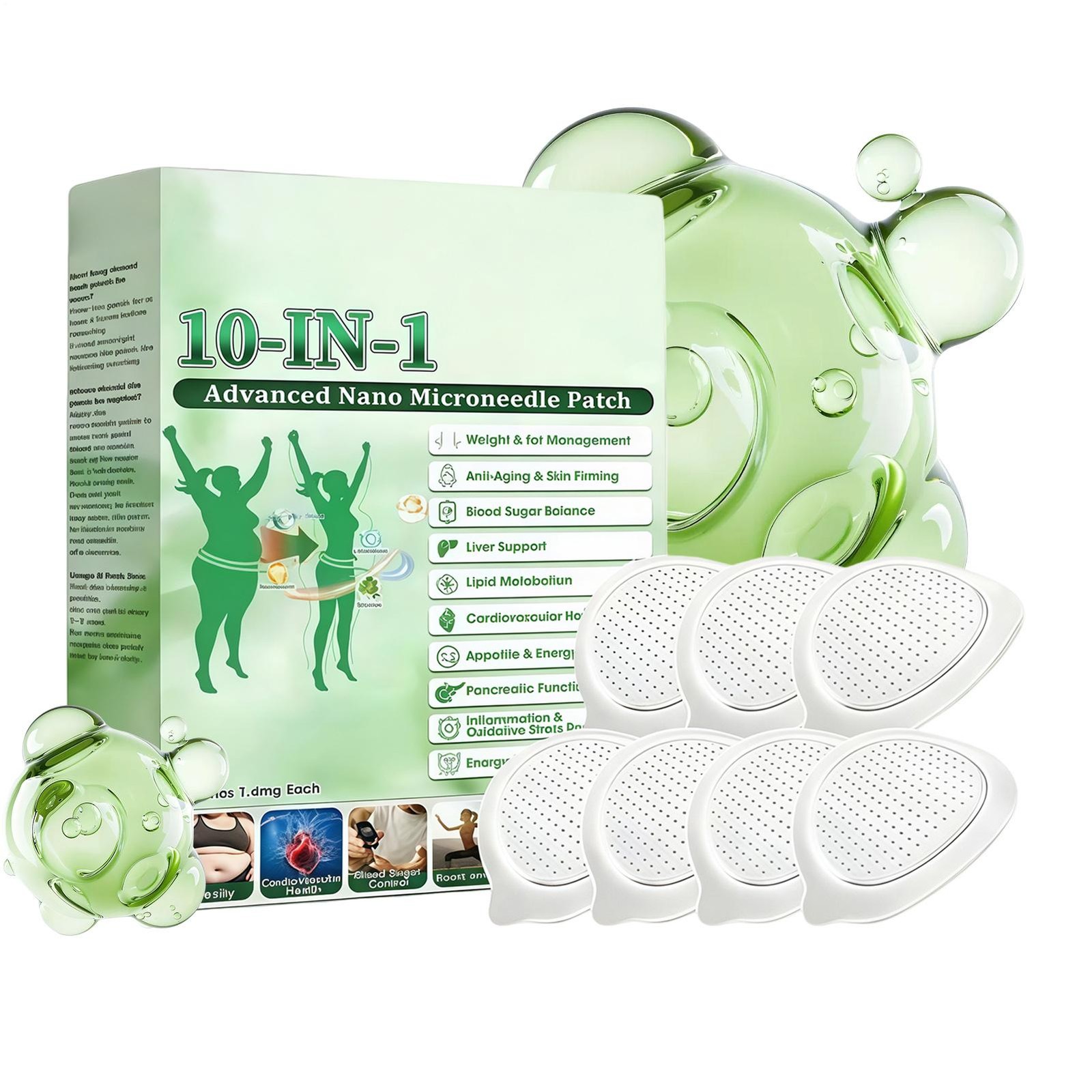 Healrize 10-in-1 Advanced Nano Microneedle Patch, Professional Microneedle Patch