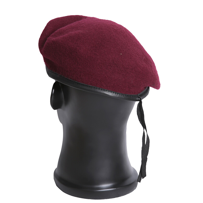 US 82ND AIRBORNE DIVISION BERET INSIGNIA HAT SPECIAL FORCES WINE RED BERET CAP