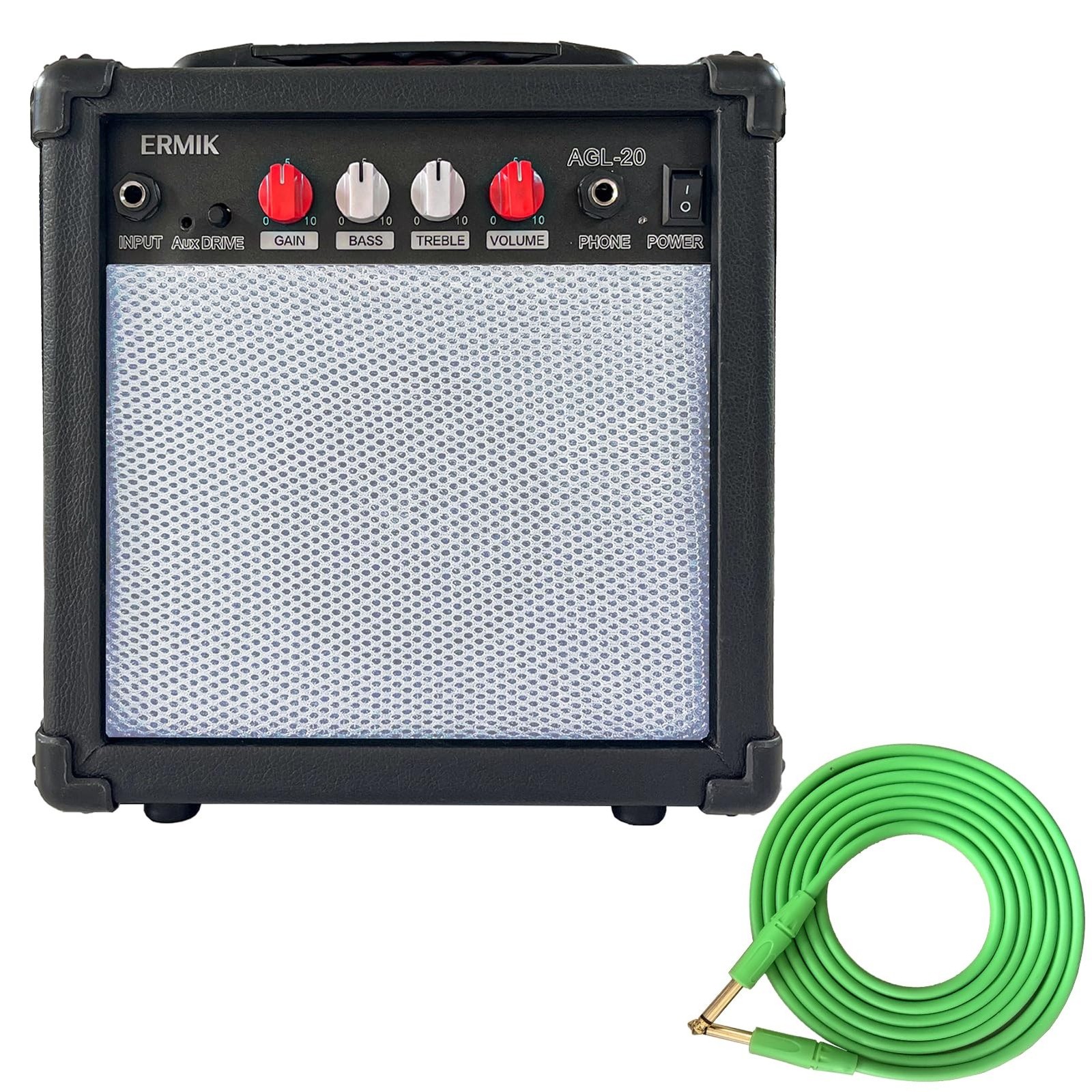 Electric Guitar Amp 20 Watt Amplifier Portable Amp with Headphone Input Gain ...