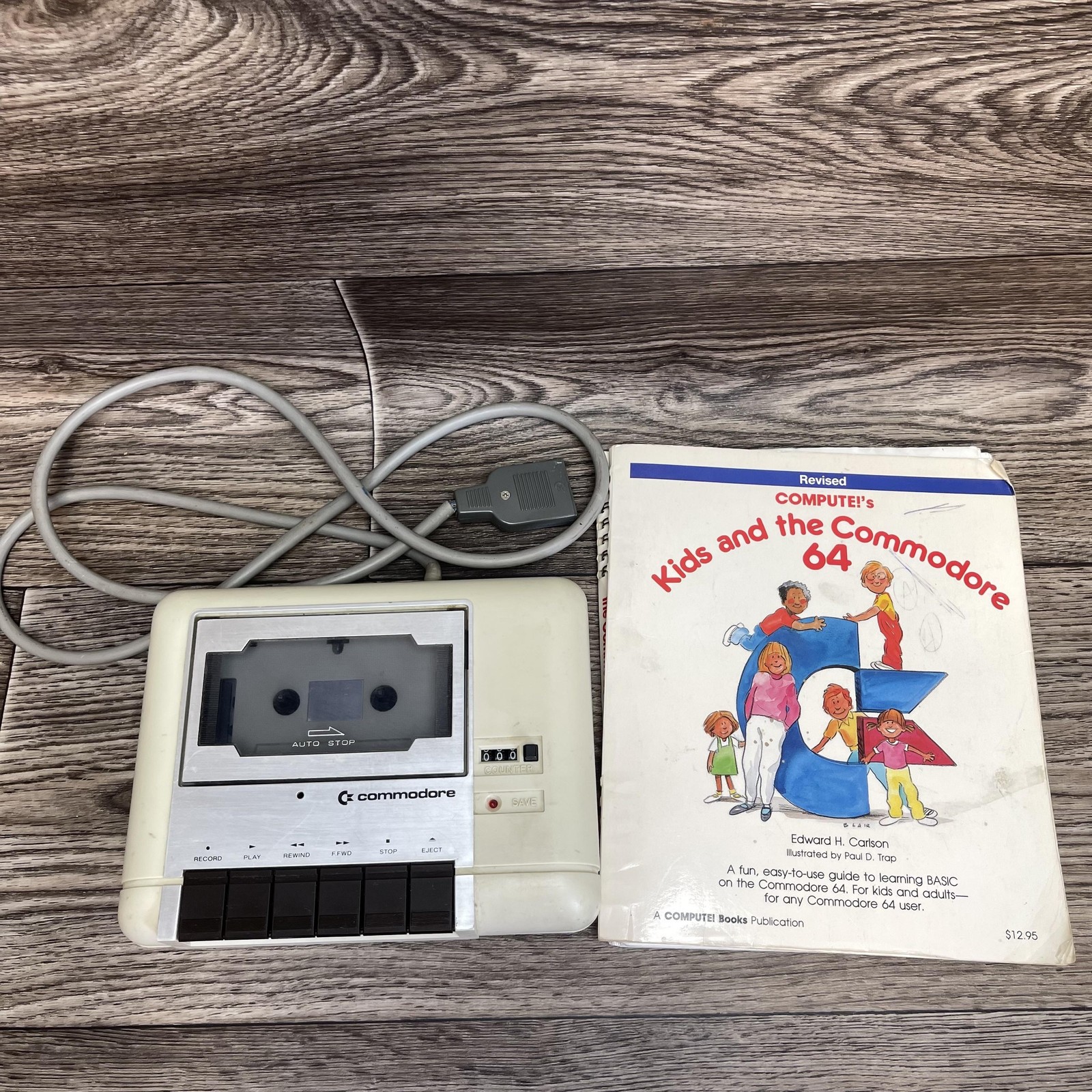 Vintage Commodore 64 Home Computer System C2N Cassette PSU Box Book Bundle