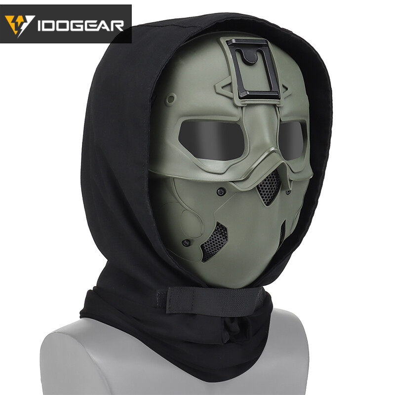 IDOGEAR Tactical Full Face Mask Protective Airsoft Mask Hood Hunting Headgear MC