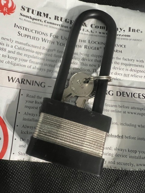 Sturm, Ruger & Co 5035 3 1/2" Shank Firearm Safety Padlock Locking Device