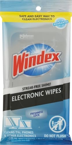 Windex Electronics Wipes, Pre-Moistened Screen Wipes Clean and Provide a