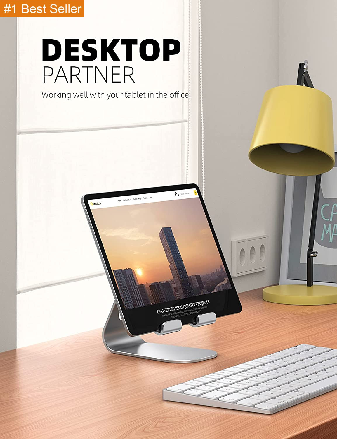 S1 Tablet Stand, Adjustable Tablet Holder - Desktop Stand Dock Holder for 4-13"