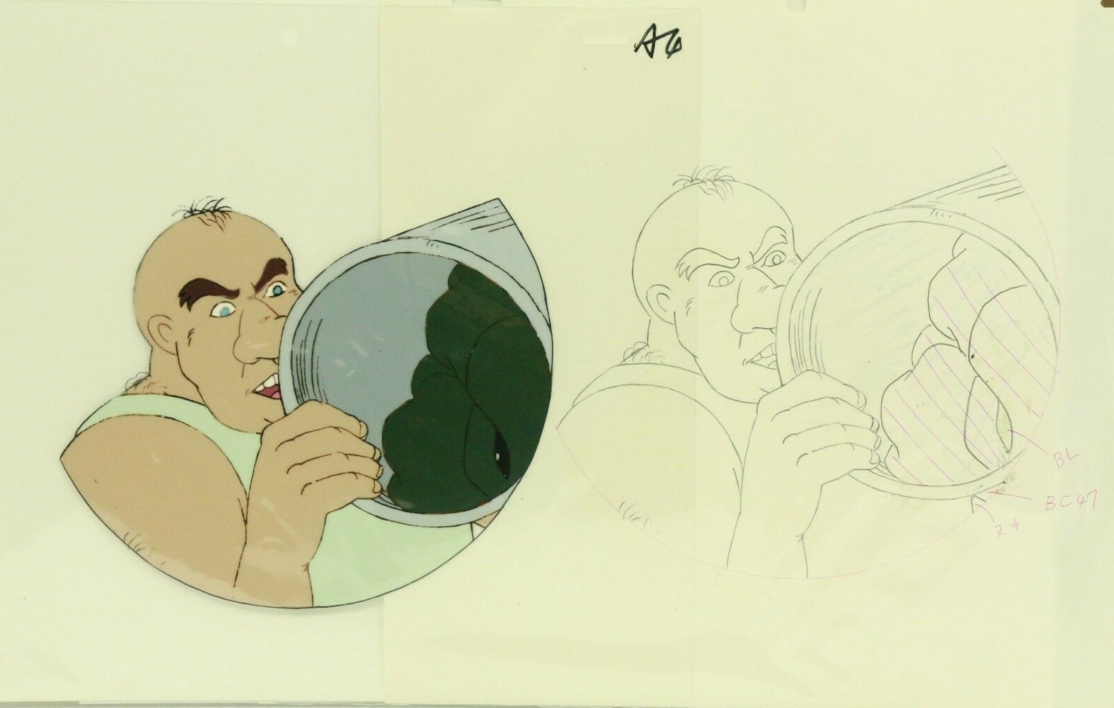 The Real Ghostbusters ORG Hand Painted Cel & Hand Drawn Sketch W/COA 6-54