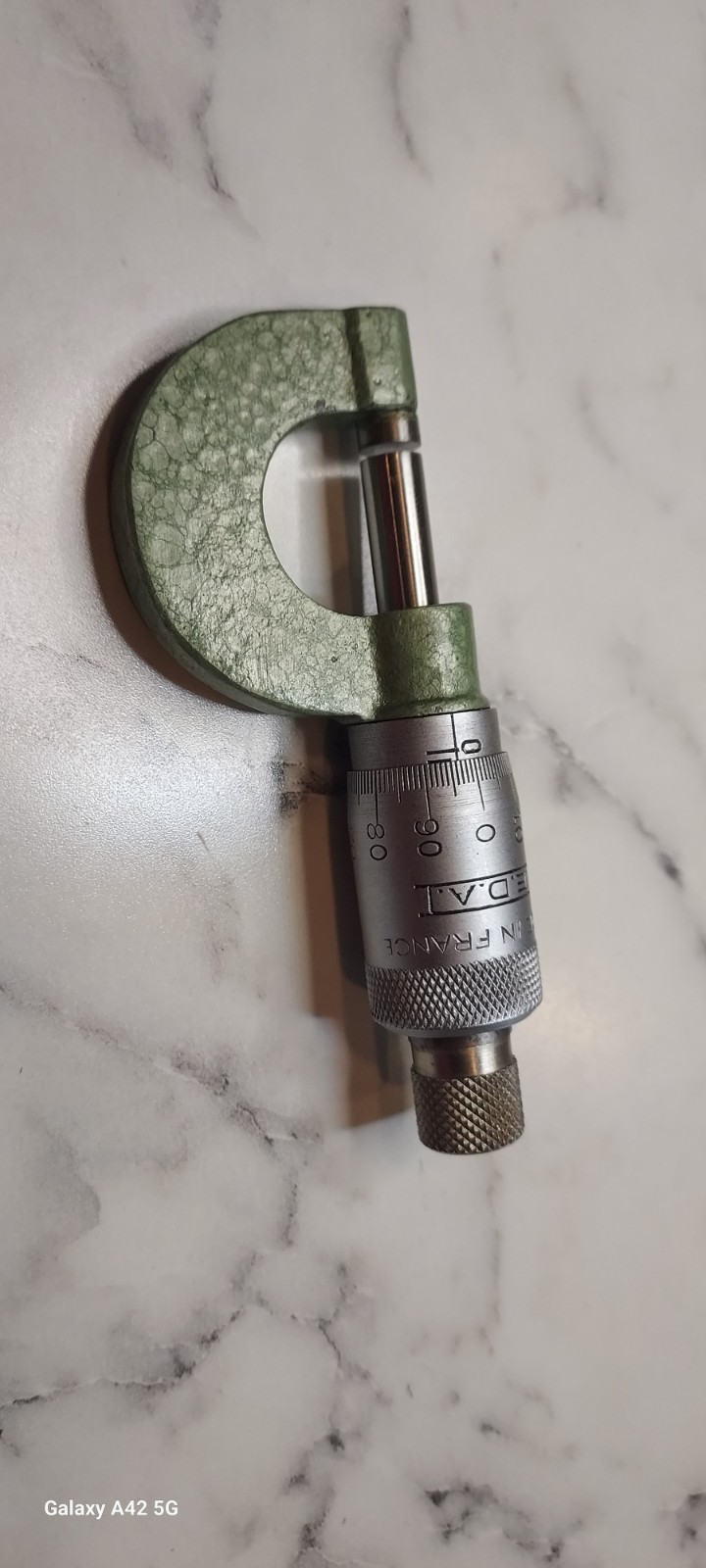 Vintage E.D.A. 15 Millimeter Mini Micrometer.  Made In France.