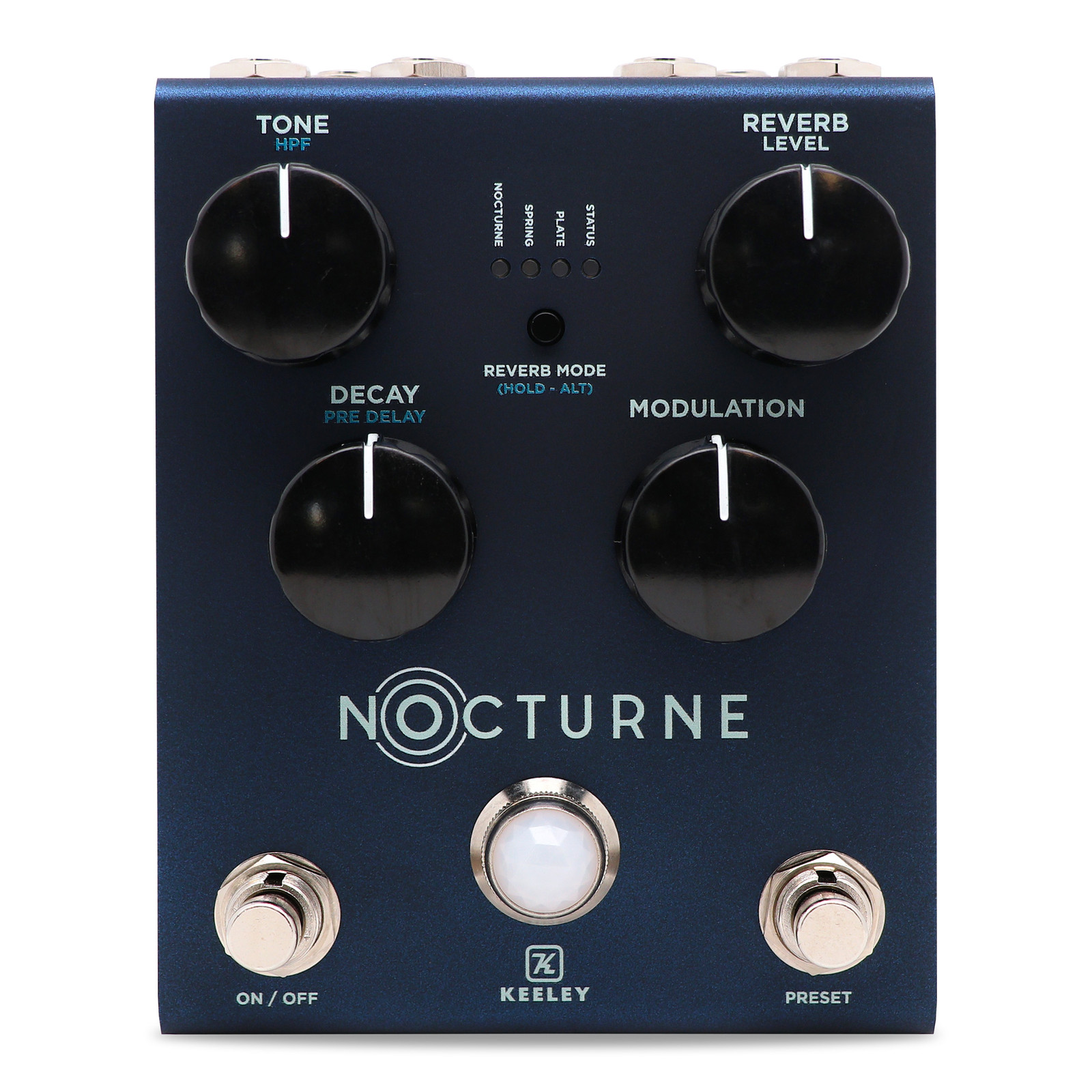 Keeley Nocturne Stereo Reverb Pedal - Matte Misty Blue