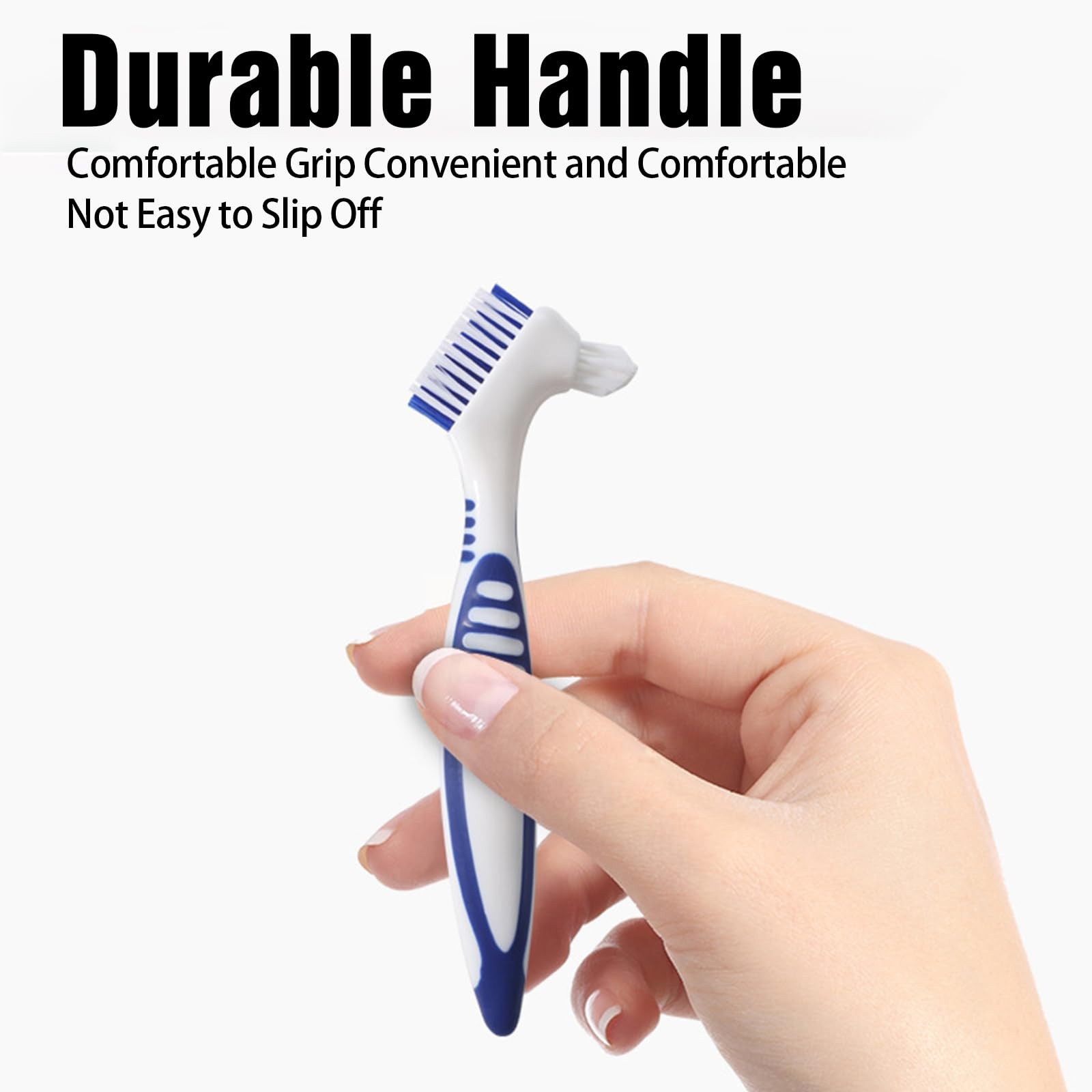 3 PCS Denture Brush Double Sided Toothbrush for Cleaning Multi Layer Bristles...