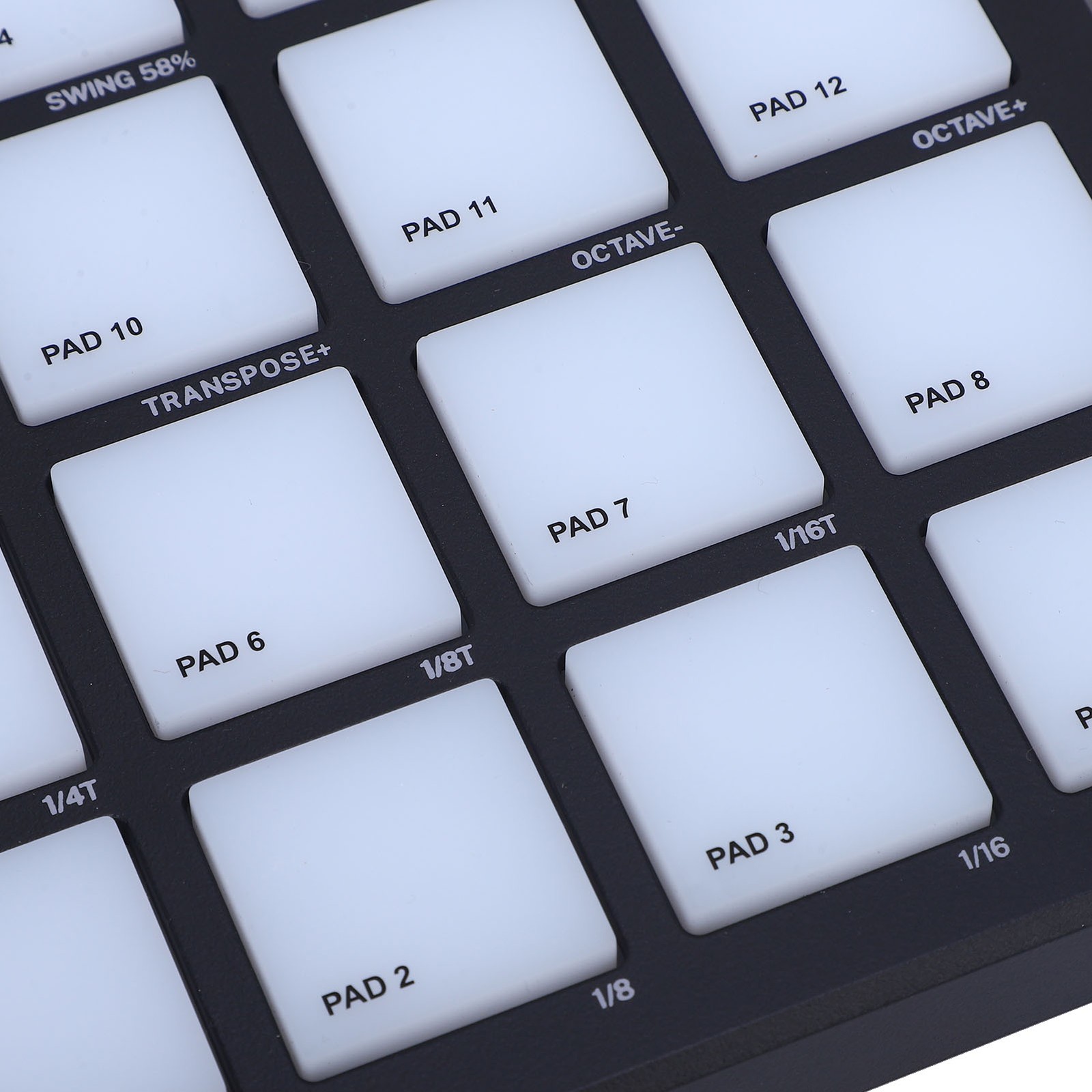 MIDI Controller With 16 Drum Pads 2 Assignable Fader Knobs RGB Portable MID XIPE