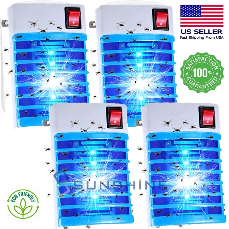 Mosquito Fly Bug Insect Zapper Killer Indoor Plug in Electronic Light Trap Lamp