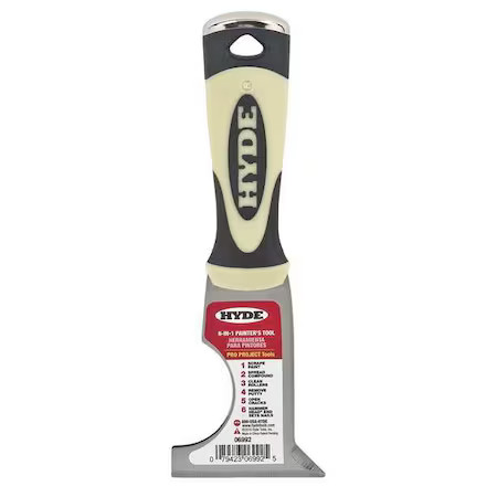 Hyde 06992 Painters Tool, Length 8 In, Blade Width 2 1/2 In, Carbon Steel,