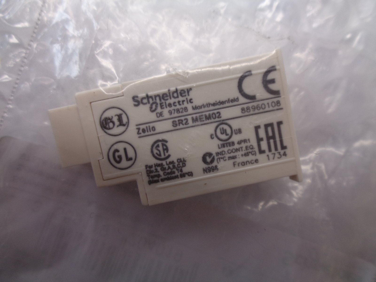 SCHNEIDER ELECTRIC SR2MEMO2 MEMORY CARTRIDGE NSMP