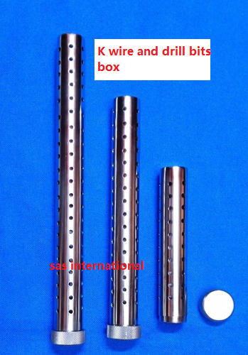 Orthopedic Instruments K-Wire and Drill Bit Container Kirschner Pin Sterilizatio