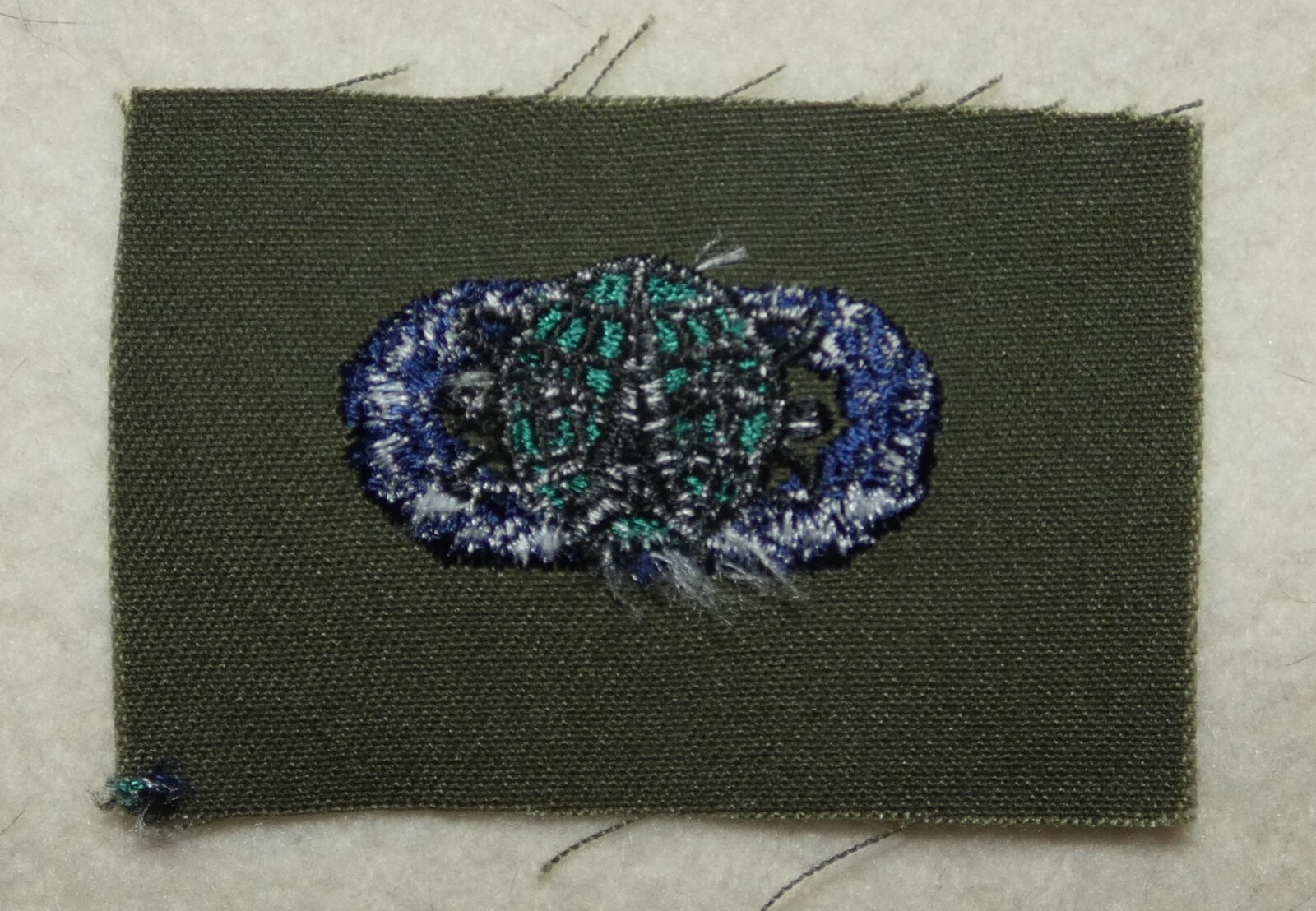 Original 1980s USAF Basic Space Operations subdued cloth (blue/olive green)