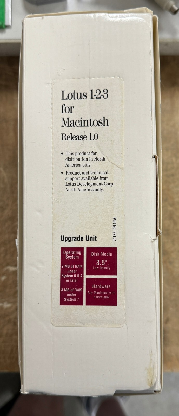 Lotus 1-2-3 Macintosh Upgrade Release 1.0