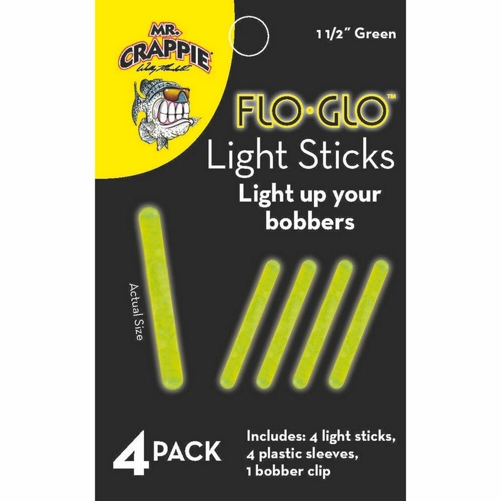 Betts Mr Crappie Flo Glo Light Sticks For Bobbers 1 1/2'' Green 4 pk - FGS437-4G