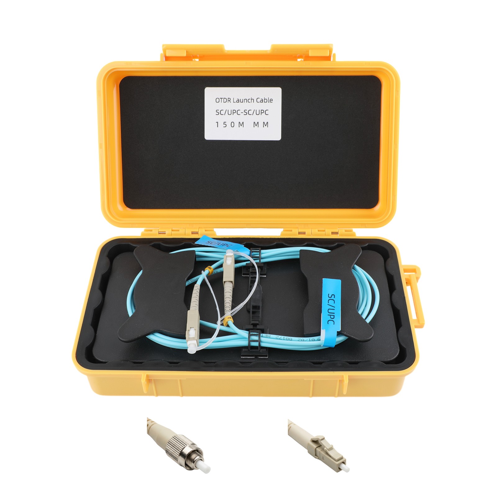 Fiber Optic Test Tool OTDR Launch Cable Boxs Multimode (OM2) FC/UPC-LC/UPC