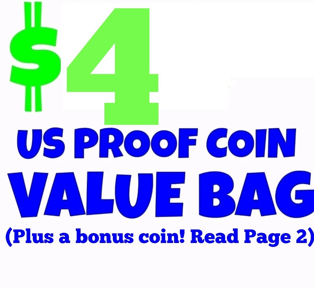 $4 US Proof Coin Grab Bag With Bonus Coin Read Desc (1964 Silver Year Possible)
